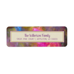 Abstract Bokeh Autumn Leaves Art Return Address Label