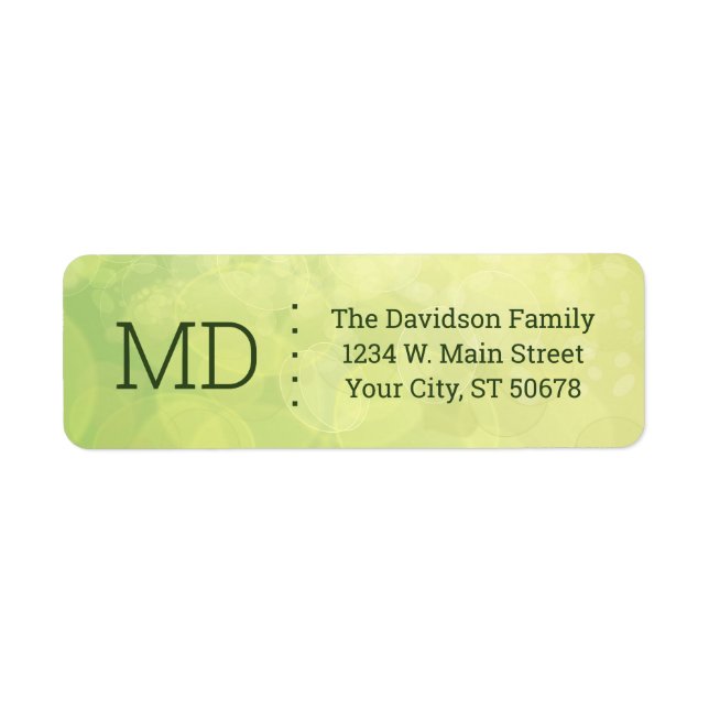 Abstract Bokeh Style Return Address Label (Front)