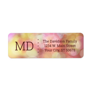 Abstract Bokeh Style Return Address Label