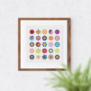 Abstract bold shapes poster