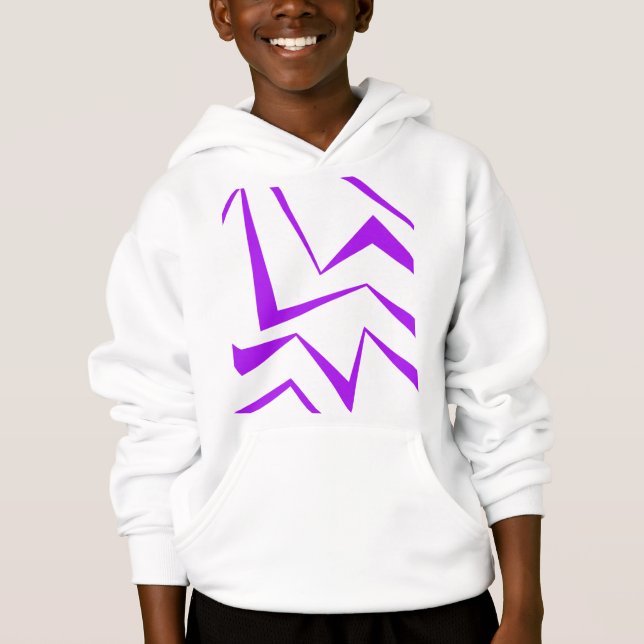 Abstract, bold, vibrant geometric zigzag pattern (Front)