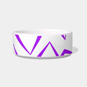 Abstract, bold, vibrant geometric zigzag pattern bowl