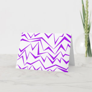 Abstract, bold, vibrant geometric zigzag pattern card