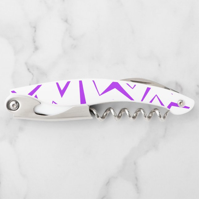 Abstract, bold, vibrant geometric zigzag pattern corkscrew (Front)