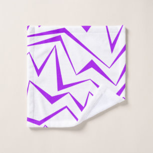 Abstract, bold, vibrant geometric zigzag pattern wash cloth