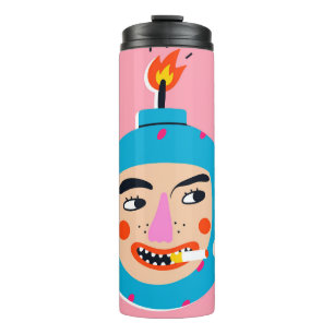 Abstract boom face thermal tumbler