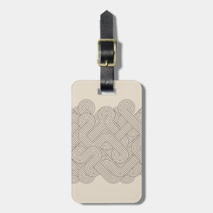Abstract border luggage tag