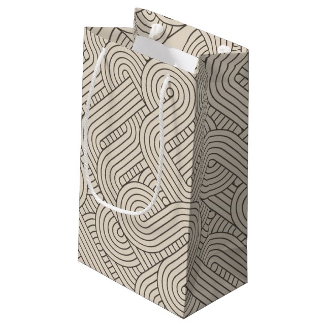 Abstract border small gift bag (Back Angled)