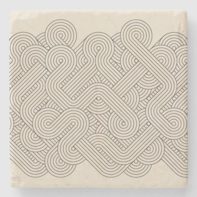 Abstract border stone coaster (Front)