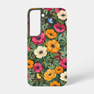Abstract Botanical Anemones Samsung Cases