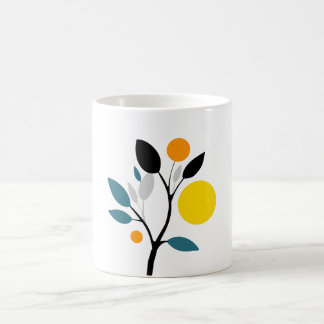 Abstract botanical art coffee mug