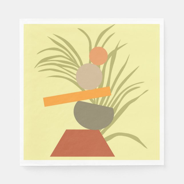 Abstract Botanical Delight Napkin (Front)