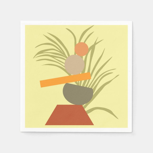 Abstract Botanical Delight Napkin (Front)