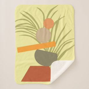 Abstract Botanical Delight Sherpa Blanket