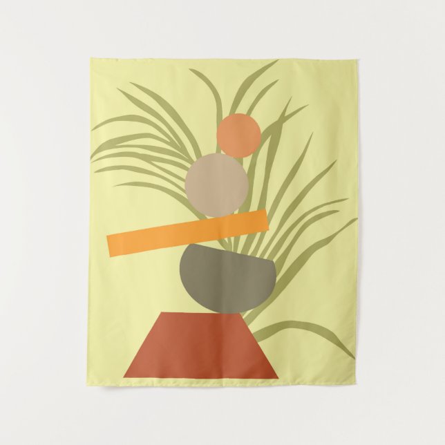 Abstract Botanical Delight Tapestry (Front)