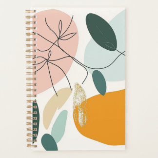 Abstract Botanical Earth Tones Planner