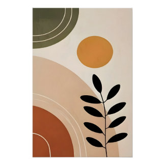 Abstract Botanical Glossy Poster Art