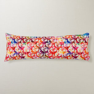 Abstract botanical leaves body cushion