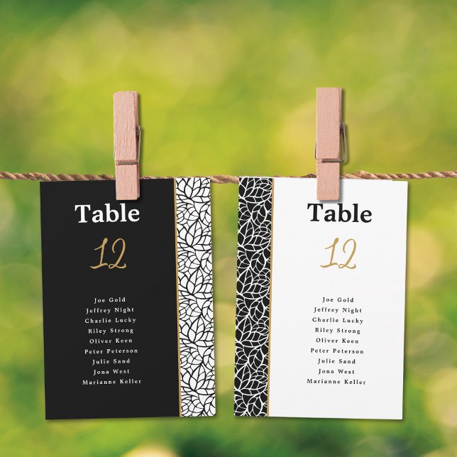 Abstract Botanical Leaves Border Seating Chart (Abstract Botanical Leaves Border Seating Chart)