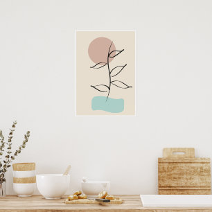 Abstract Botanical Wall Art – Minimal Line Art