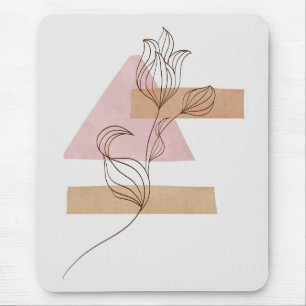 Abstract botanical wall art mouse pad