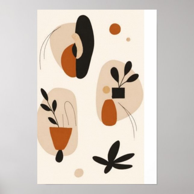 Abstract Botanical Wall Art Set | Modern Minimalis (Front)