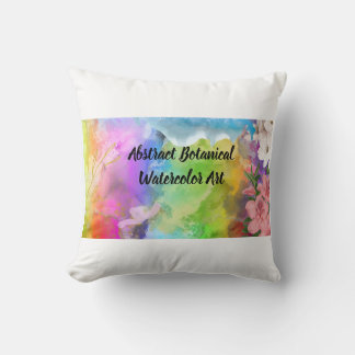 Abstract Botanical Watercolor Art Cushion
