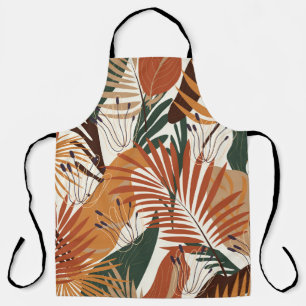 Abstract Botanicals: White Canvas Wonders Apron