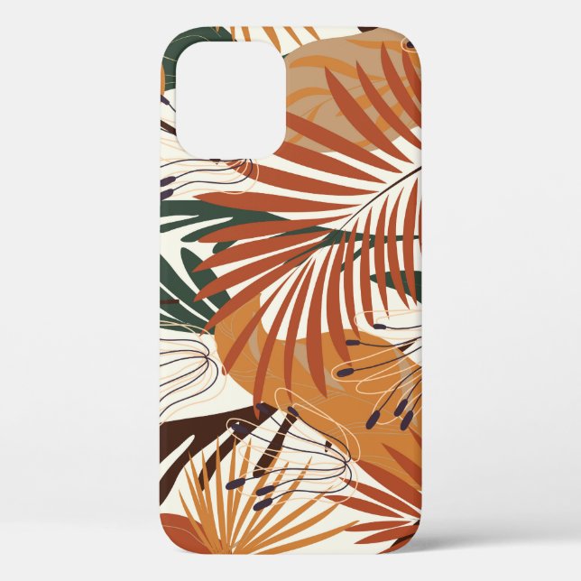 Abstract Botanicals: White Canvas Wonders Case-Mate iPhone Case (Back)