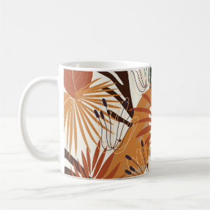 Abstract Botanicals: White Canvas Wonders Coffee Mug