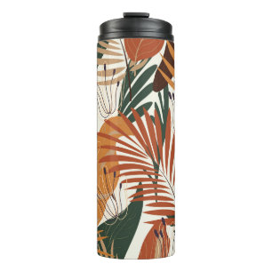 Abstract Botanicals: White Canvas Wonders Thermal Tumbler