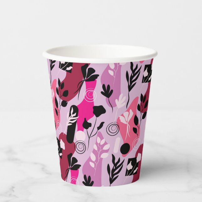 Abstract Botanics Paper Cups (Front)