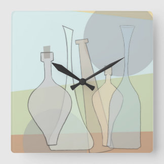 Abstract Bottles Clock