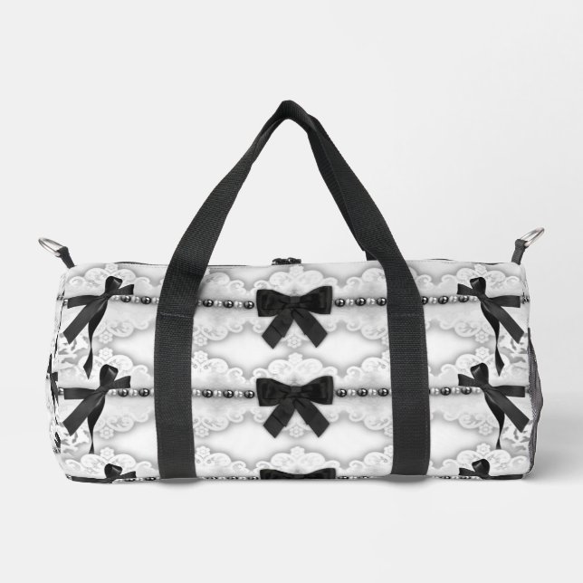 Abstract bows duffle bag (Front)