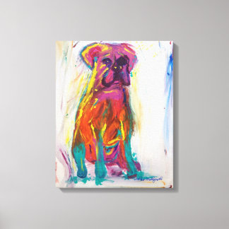 Abstract Boxer Painting Canvas Print
