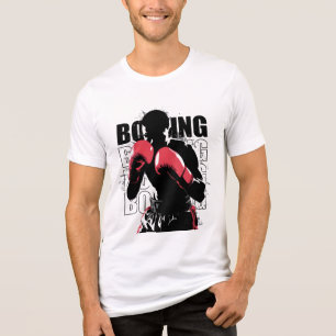 Abstract Boxer Silhouette T-Shirt Design - Dynamic Tri-Blend Shirt