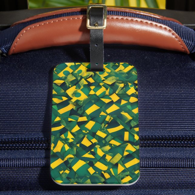 Abstract Brazilian pattern Luggage Tag (Front Insitu 2)