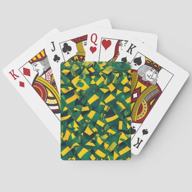 Abstract Brazilian pattern Playing Cards (Back)