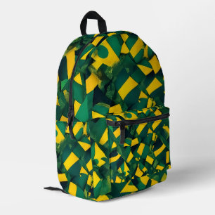 Abstract Brazilian pattern Printed Backpack