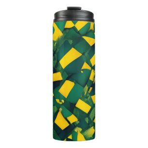 Abstract Brazilian pattern Thermal Tumbler