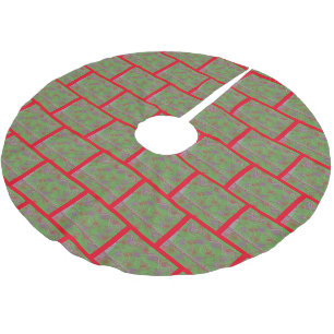 Abstract Brick Chimney Design Brushed Polyester Tree Skirt