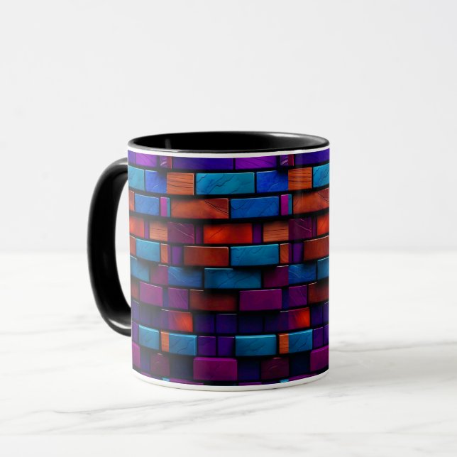 ABSTRACT BRICK MUG (Front Left)
