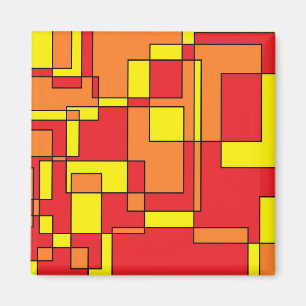 Abstract Brick Pattern Magnet