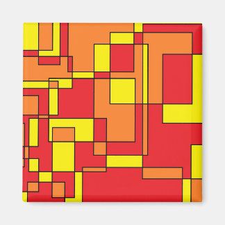 Abstract Brick Pattern Magnet