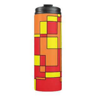 Abstract Brick Pattern Thermal Tumbler