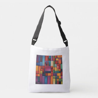 Abstract bricks  crossbody bag