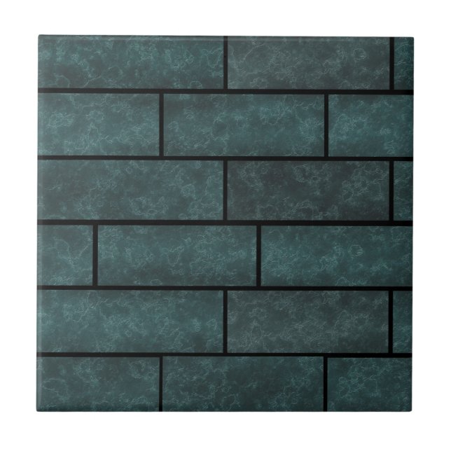 Abstract bricks wall stone ornamental print loft d ceramic tile (Front)
