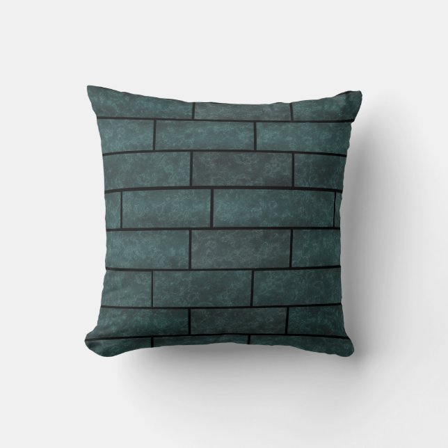 Abstract bricks wall stone ornamental print loft d cushion (Front)