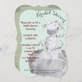 Abstract Bride Model dress Bridal Shower green