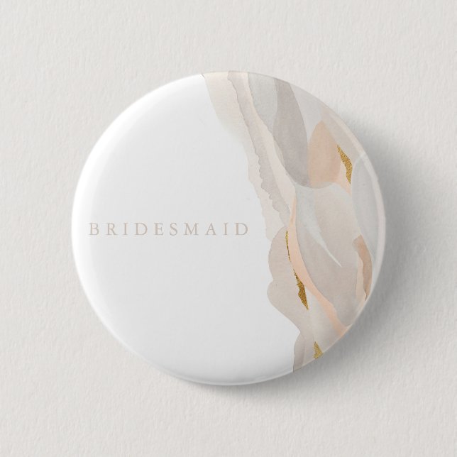 Abstract Bridesmaid Button (Front)